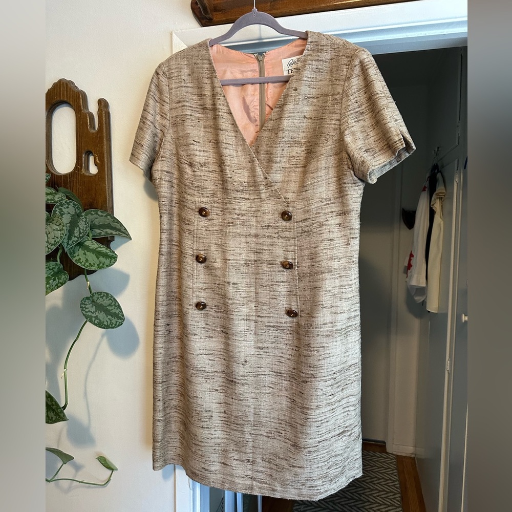 Vintage Neiman Marcus Rickie Taylor For Teri John Silk Dress Size 16